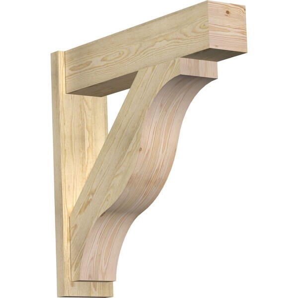 Ekena Millwork Funston Block Rough Sawn Outlooker, Douglas Fir, 8"W x 34"D x 34"H OUT08X34X34FST05RDF - main